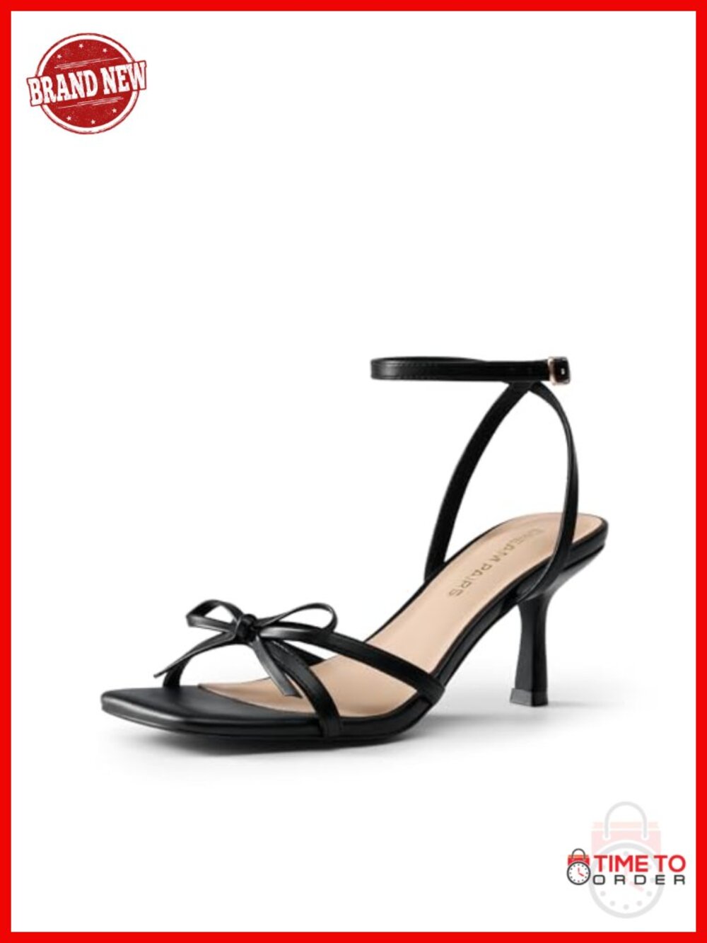 Elegant Bow Strappy Kitten Heel Sandals